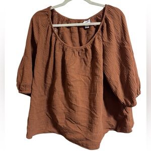 Ava & Viv Rust Peasant Top 2X